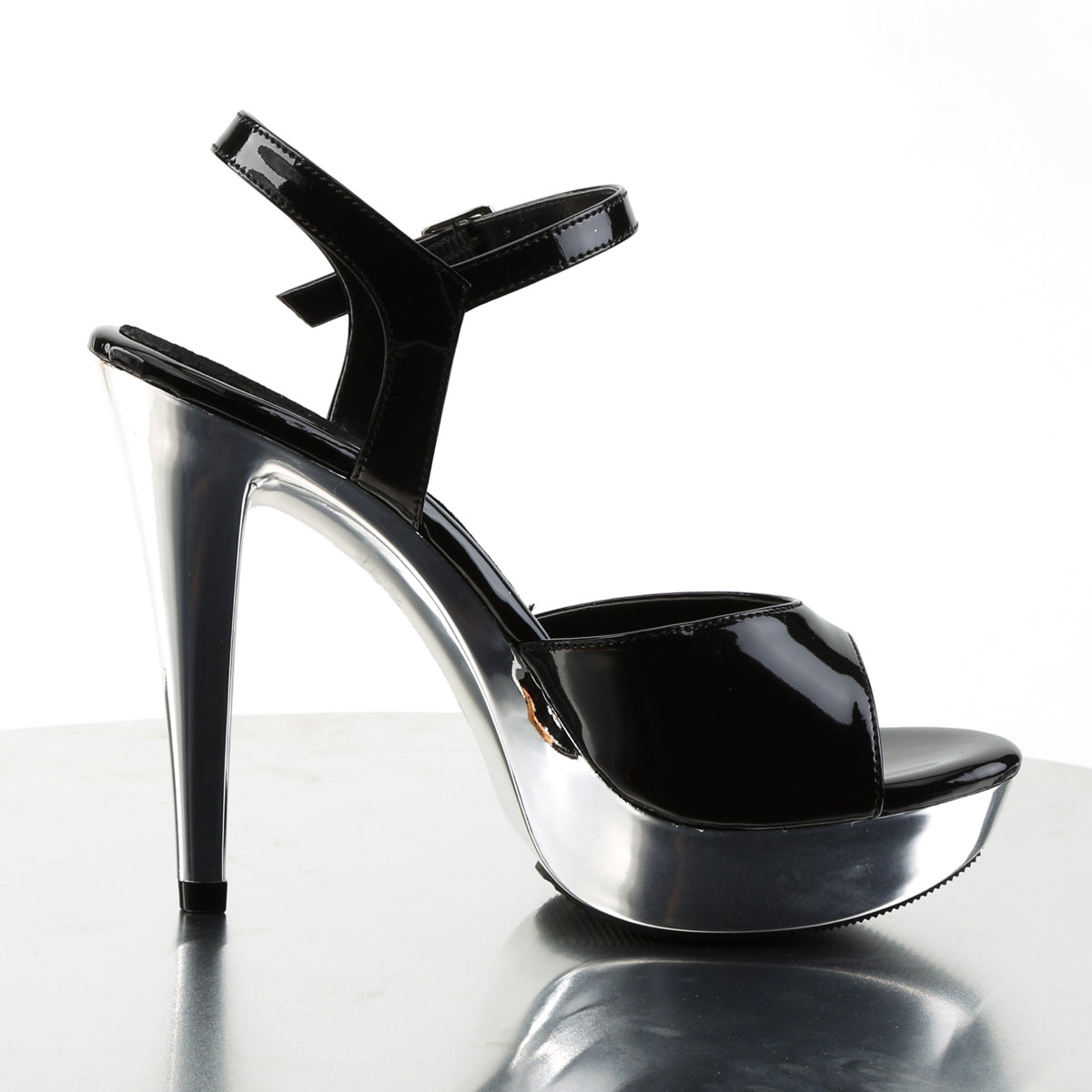 Fabulicious Sandalias para mujer COCKTAIL-509 BLK / SLV Chrome