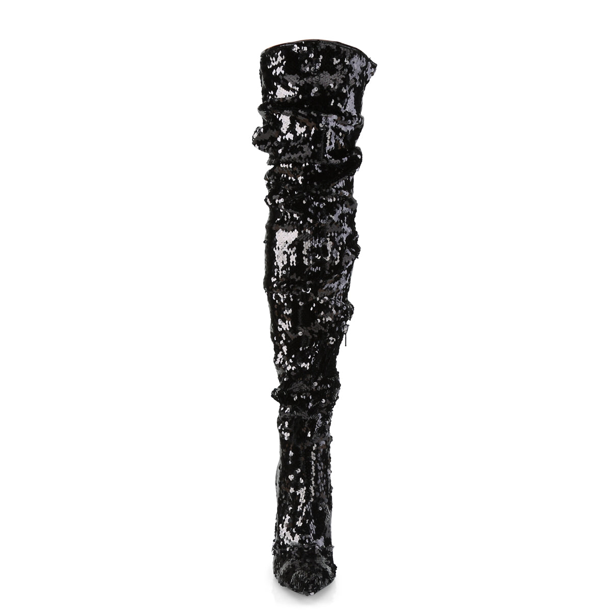 Pleaser Botas de mujer COURTLY-3011 blk lentejuelas