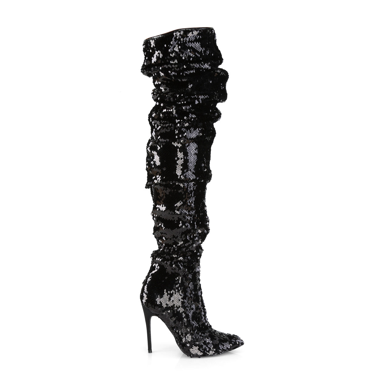 Pleaser Botas de mujer COURTLY-3011 blk lentejuelas