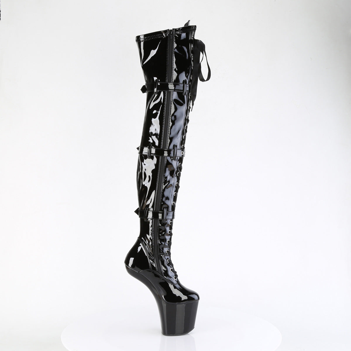 Pleaser Botas CRAZE-3028 blk str. Pat/BLK