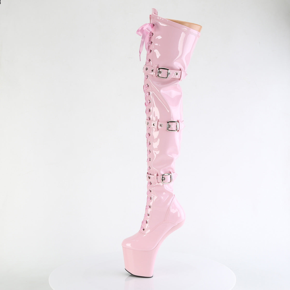 Pleaser Boots CRAZE-3028 B. Pink Str. Pat/B. Pink