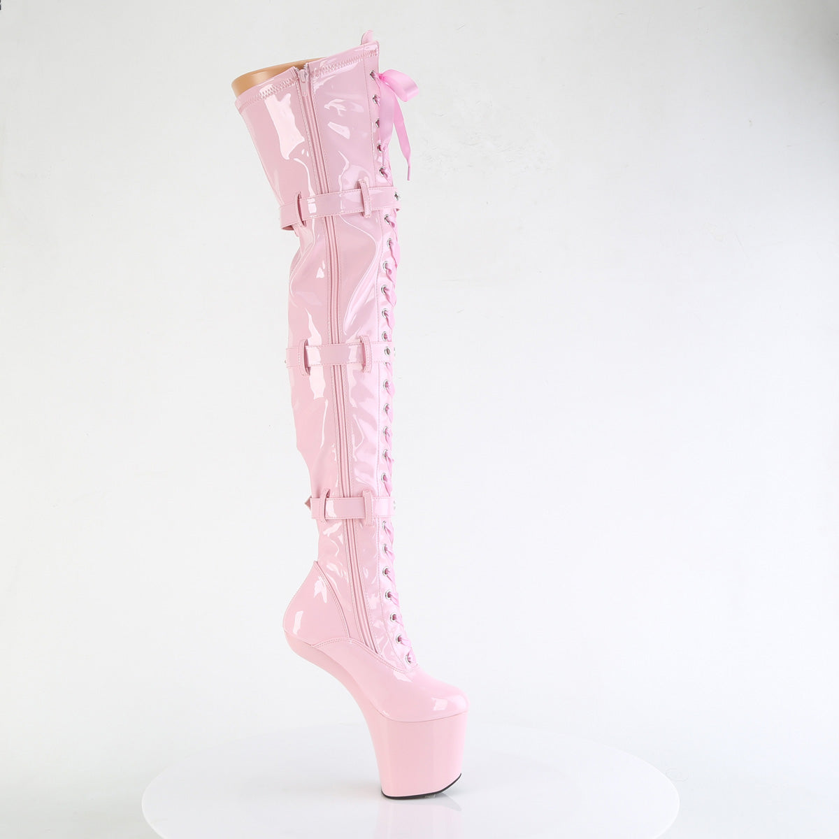Pleaser Boots CRAZE-3028 B. Pink Str. Pat/B. Pink