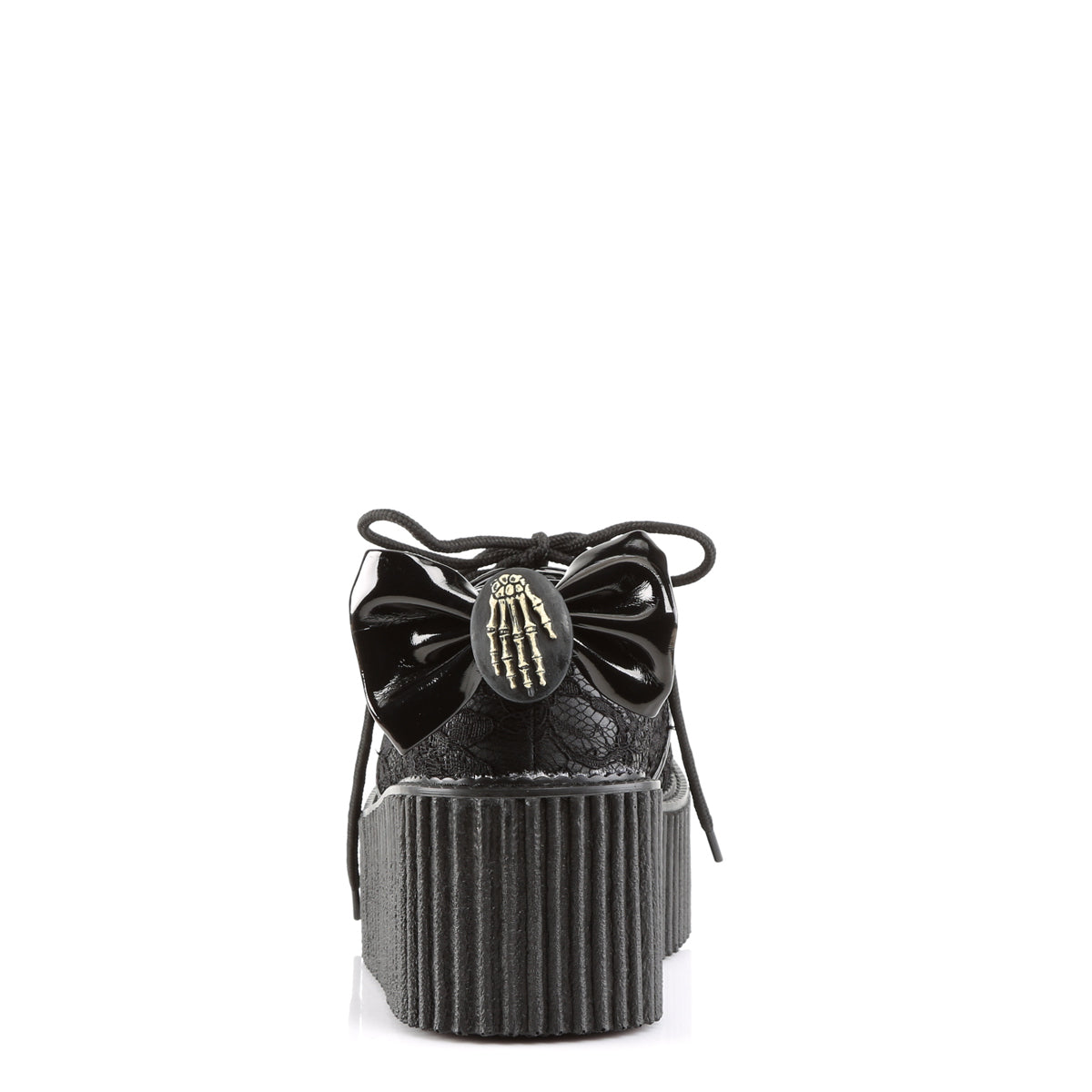 DemoniaCult Zapato bajo para mujer CREEPER-212 BLK LA LOOL VEGANO