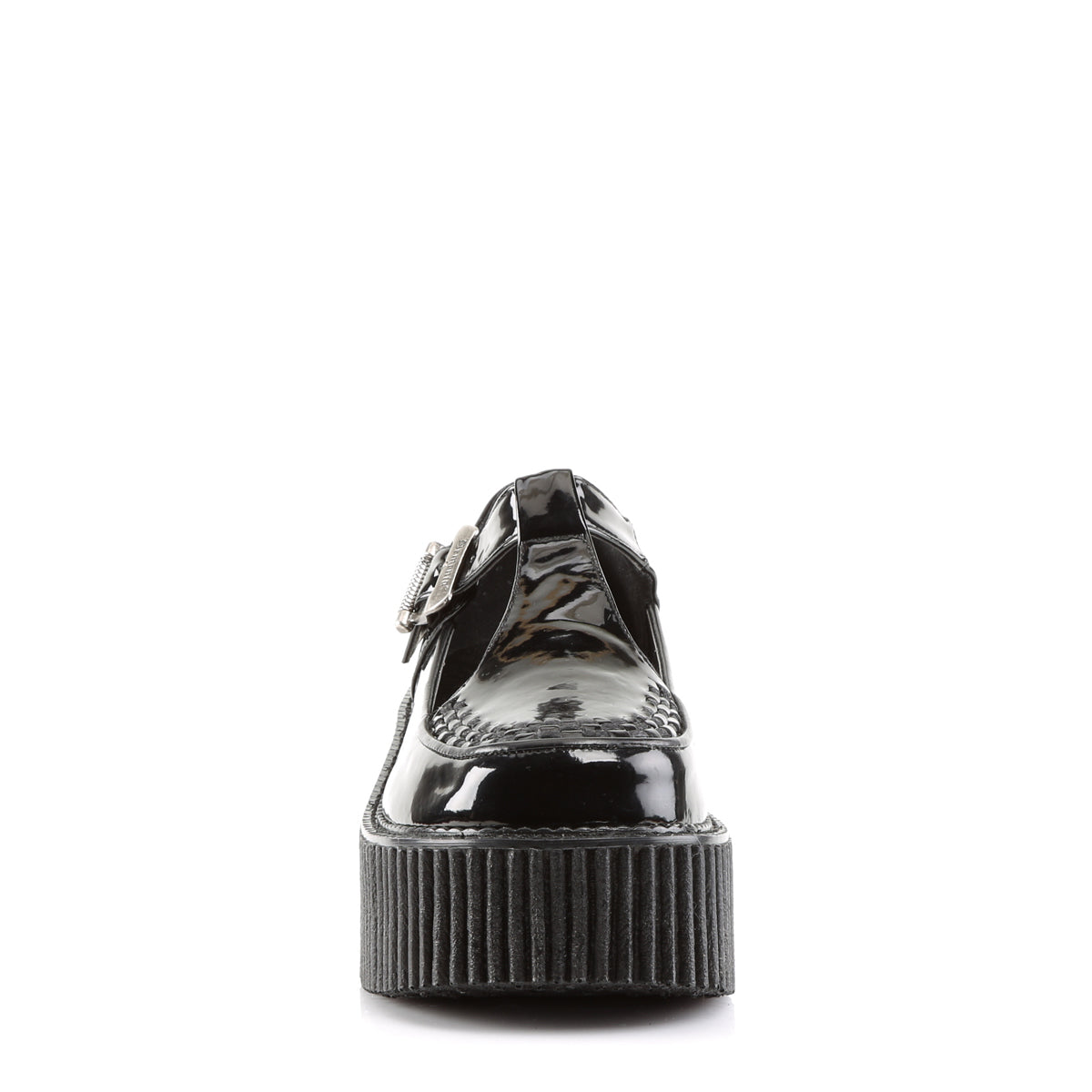 DemoniaCult Womens Low Shoe CREEPER-214 Blk Pat