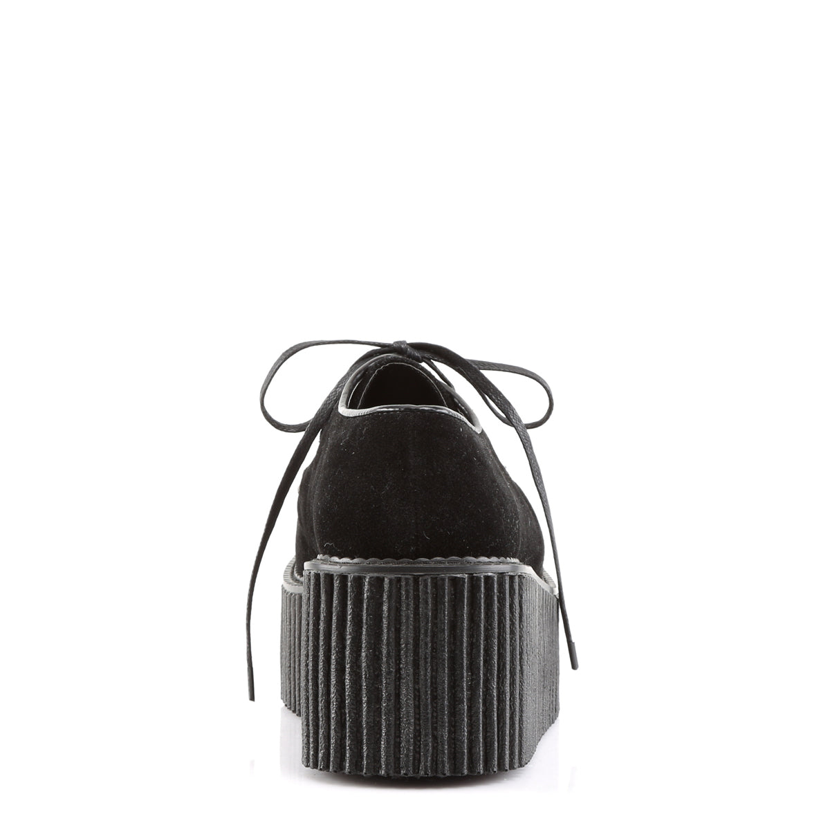 DemoniaCult Zapato bajo para mujer CREEPER-216 BLK Vegan Suede