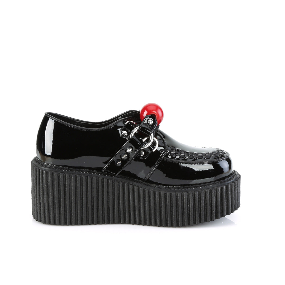 DemoniaCult Womens Low Shoe CREEPER-222 Blk Pat