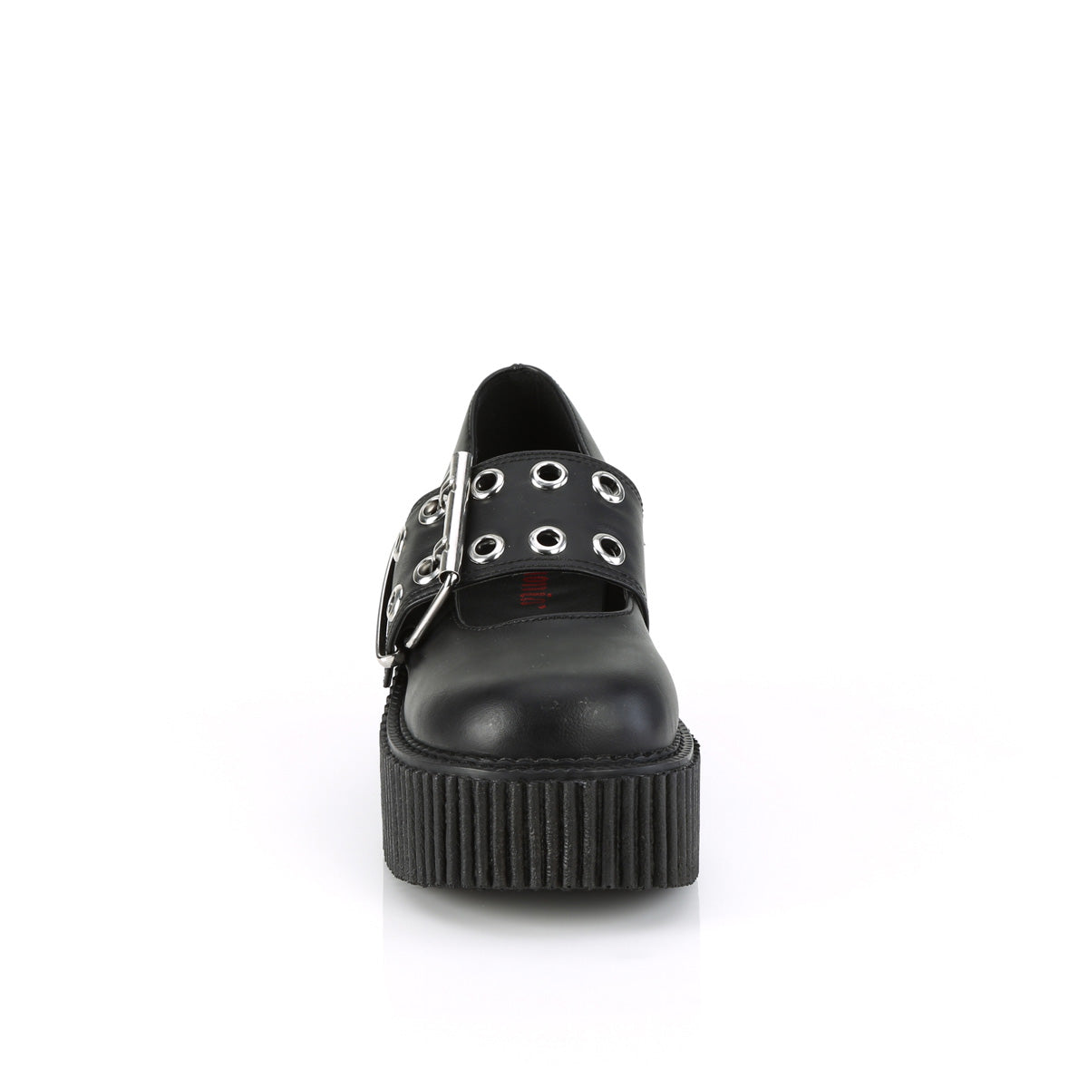 DemoniaCult Zapato bajo CREEPER-230 BLK de cuero vegano