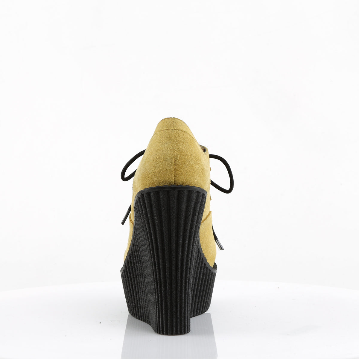 DemoniaCult Zapato bajo para mujer CREEPER-304 Mostaza Vegan Leede-Leopard Pony Pony Cabellado