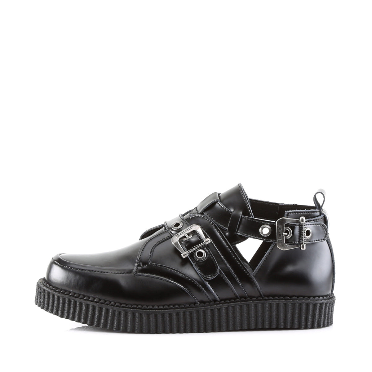 DemoniaCult Zapato bajo para hombre CREEPER-615 Blk Leather