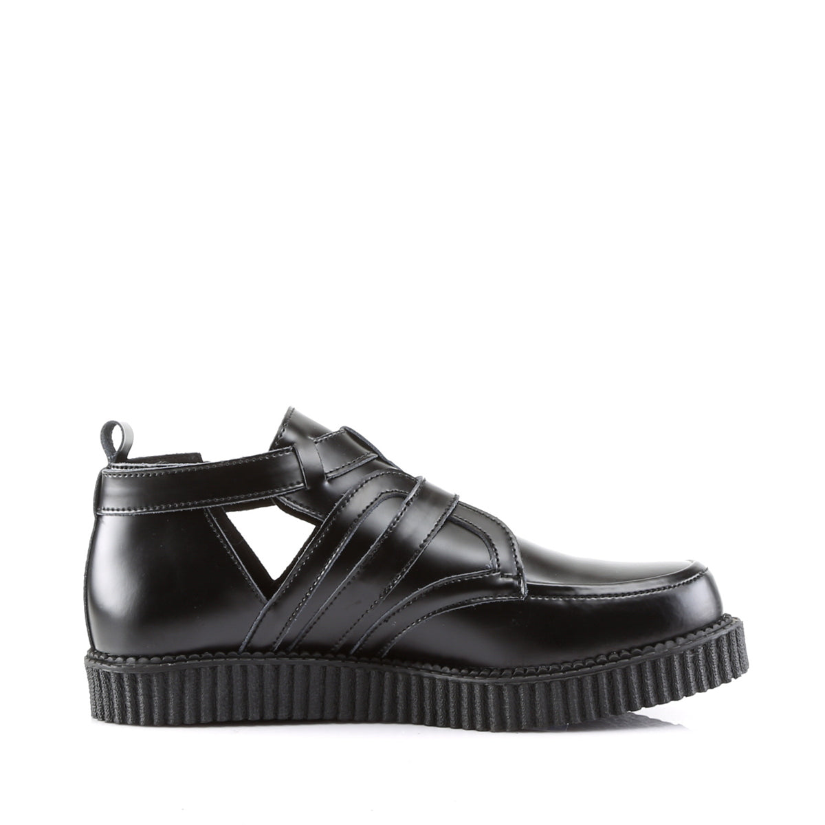 DemoniaCult Zapato bajo para hombre CREEPER-615 Blk Leather