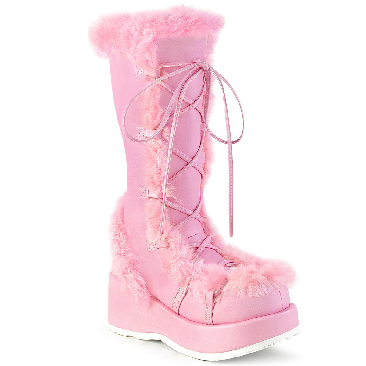 DemoniaCult Cubby-311 B. Cuero vegano rosa