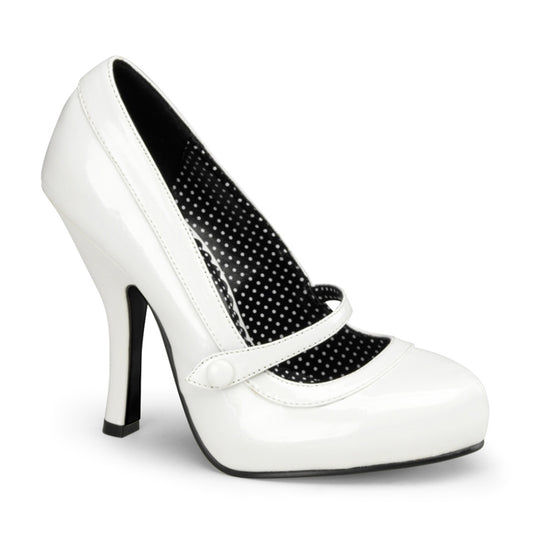 Pin Up Couture Bombas para mujer CUTIEPIE-02 WHT PAT