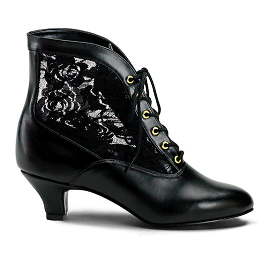 Funtasma Botas de tobillo para mujer DAME-05 BLK PU-LACE