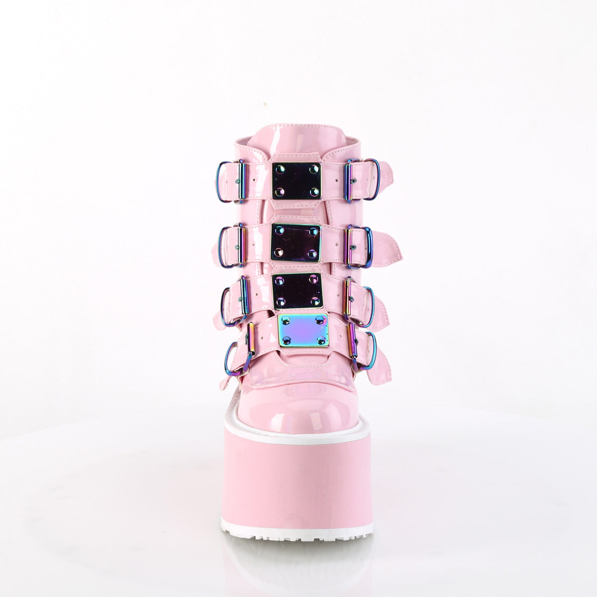 DemoniaCult Botines DAMNED-105 B. Pink Holo Pat