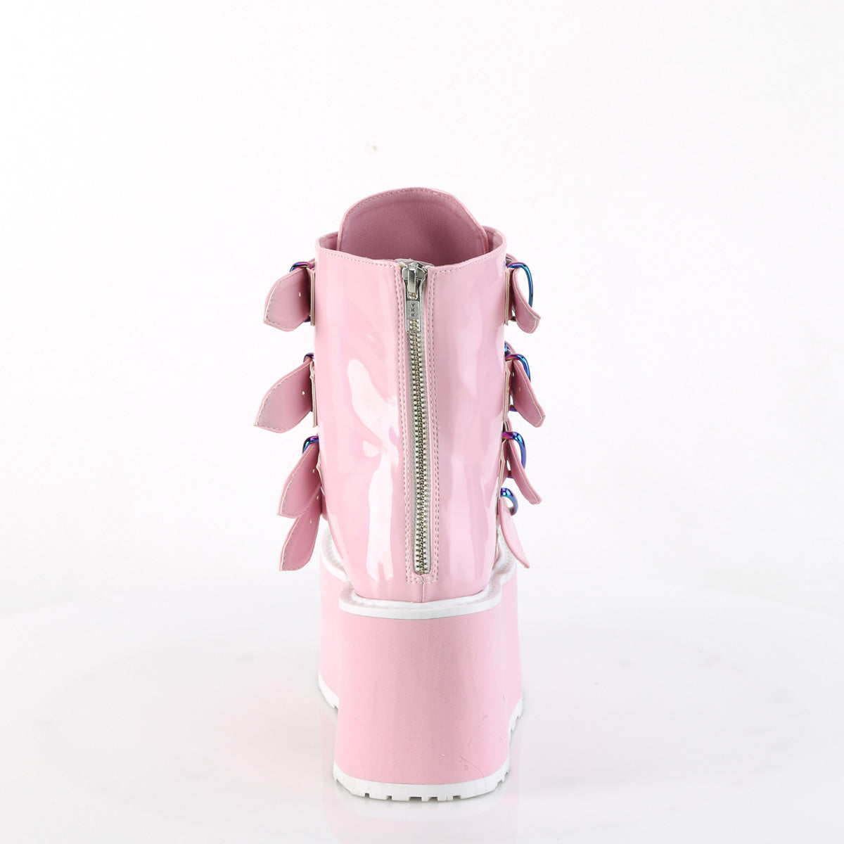 DemoniaCult Botines DAMNED-105 B. Pink Holo Pat