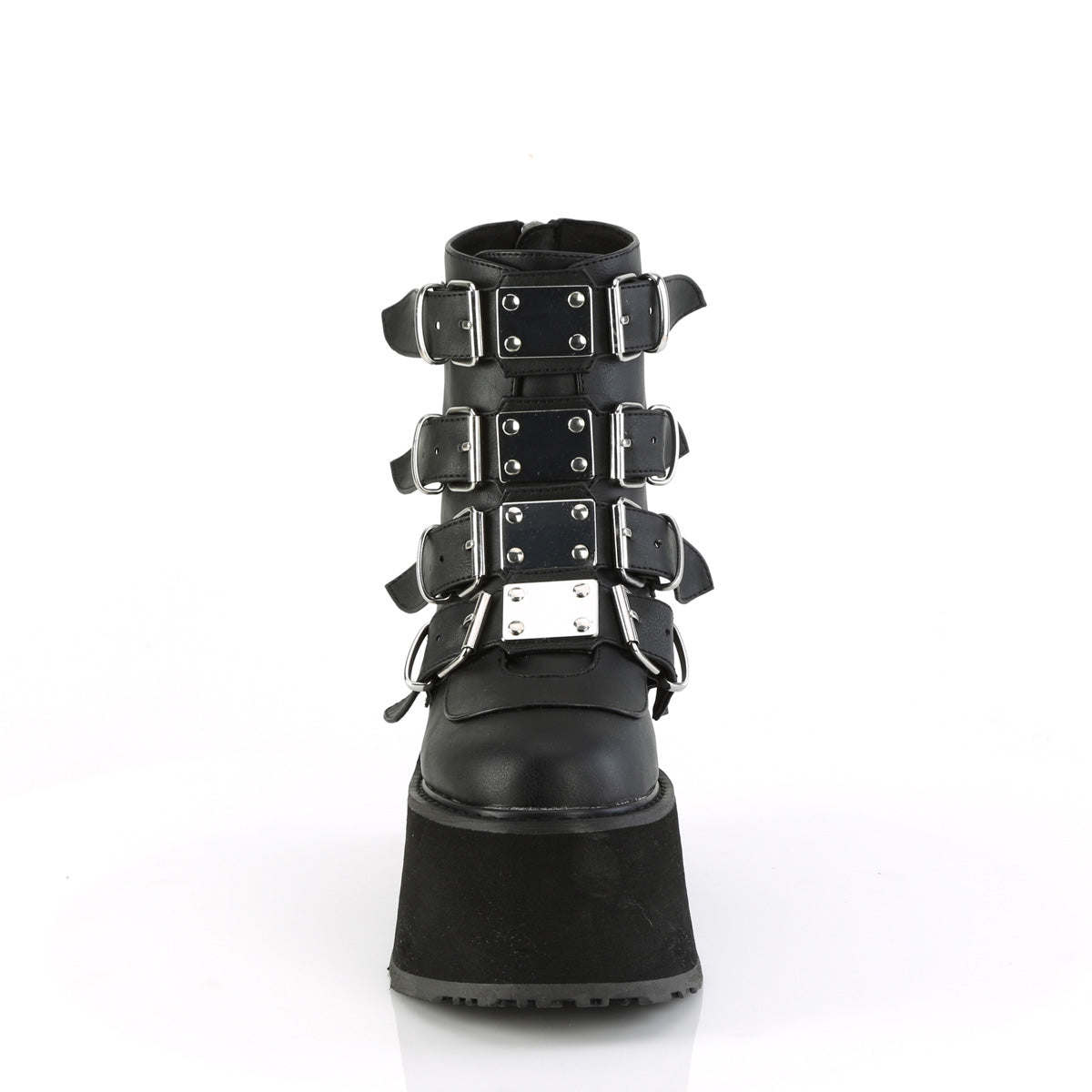 DemoniaCult Ankle Boots DAMNED-105 Blk Vegan Leather