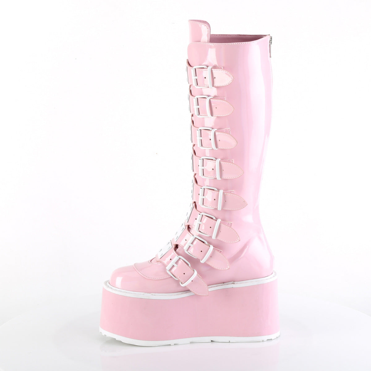 DemoniaCult Boots DAMNED-318 B. Pink Holo Pat