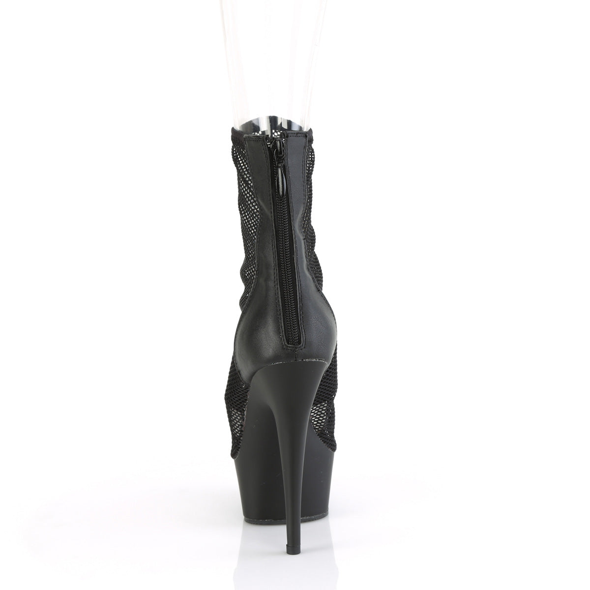 Pleaser DELIGHT-1006 BLK Faux Leather-Mesh/Blk Matte