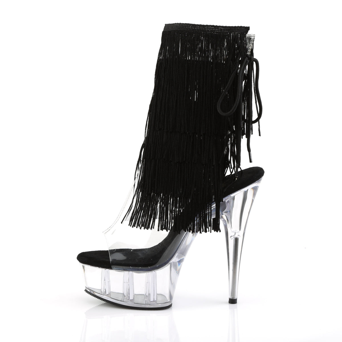 Pleaser Womens Ankle Boots DELIGHT-1017TF Clr-Blk/Clr