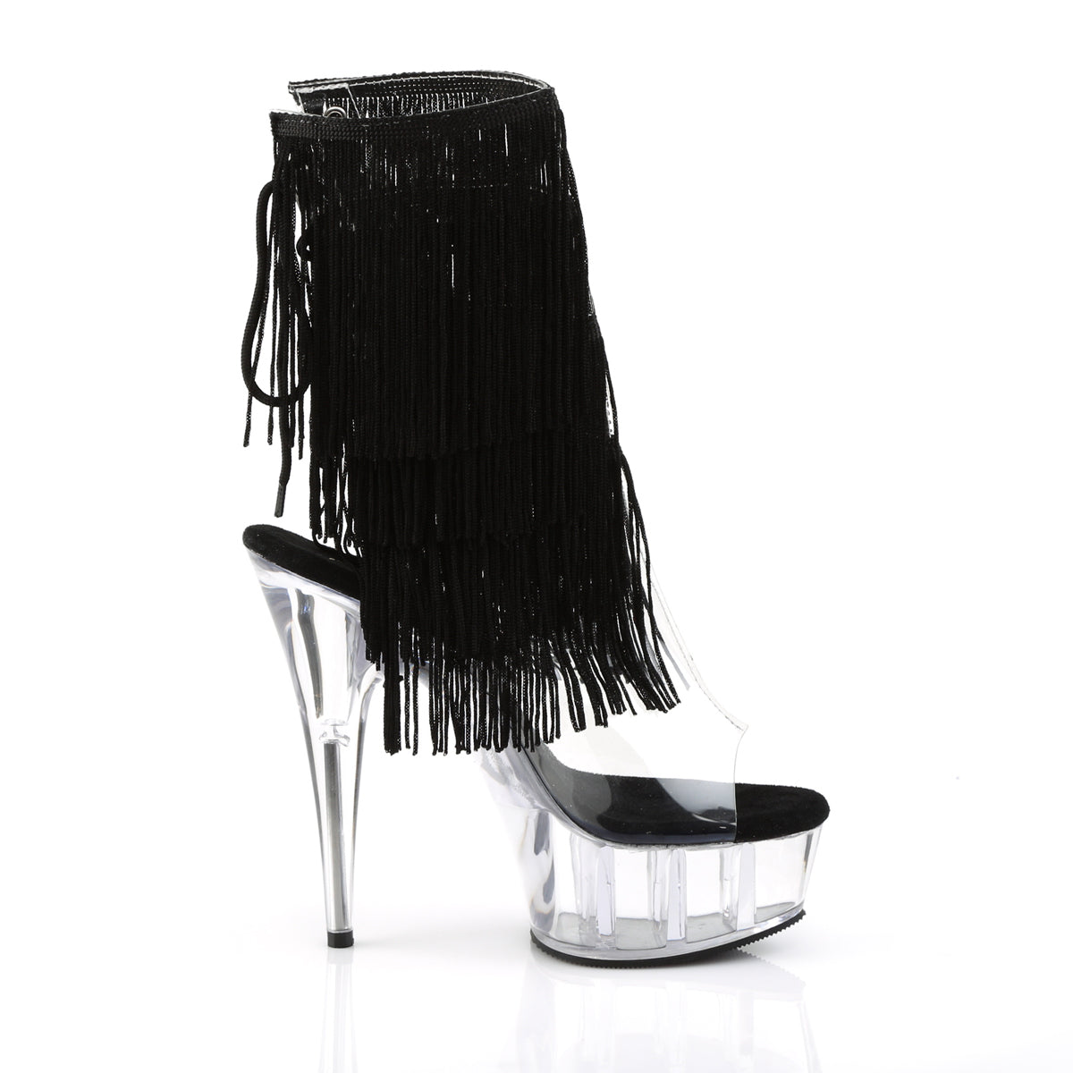 Pleaser Womens Ankle Boots DELIGHT-1017TF Clr-Blk/Clr