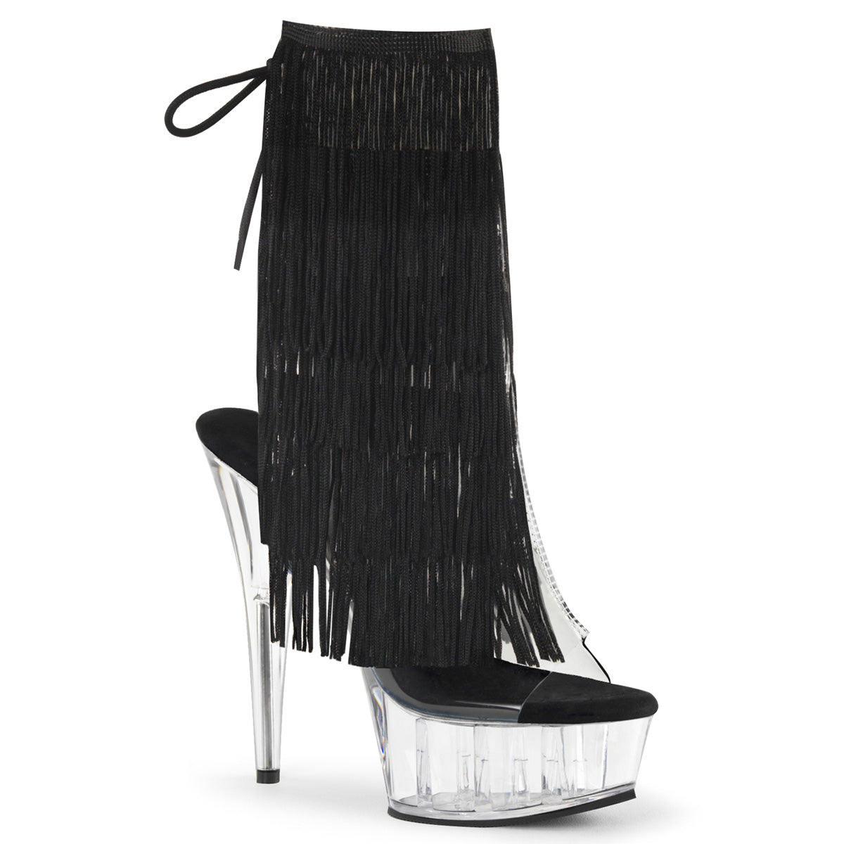 Pleaser Womens Ankle Boots DELIGHT-1017TF Clr-Blk/Clr