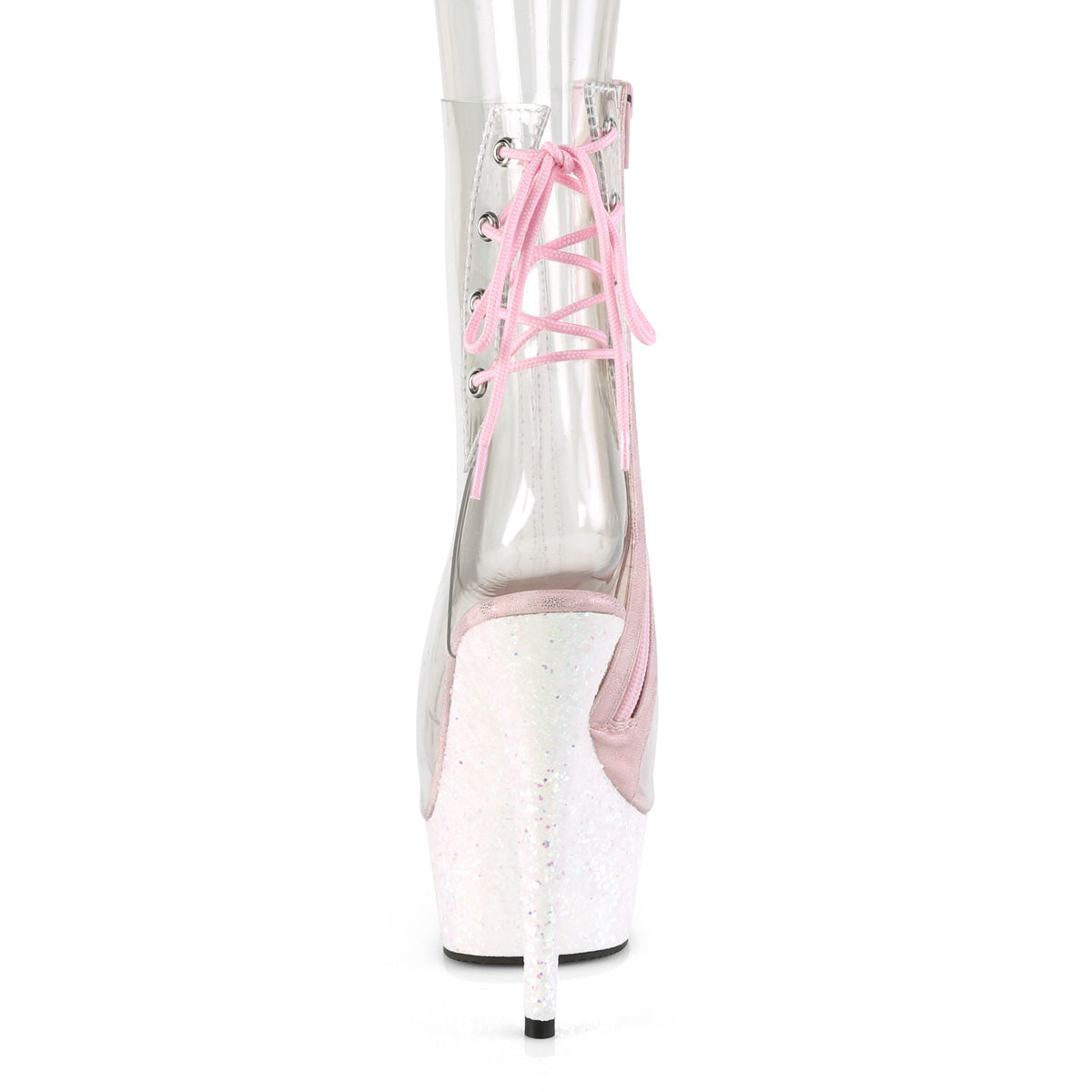 Pleaser Botas de tobillo para mujer DELIGHT-1018c clr / opal multi brillo