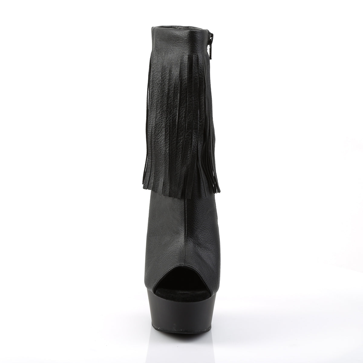 Pleaser Botas de tobillo para mujer DELIGHT-1019 Blk Faux Cuero / Blk Mate