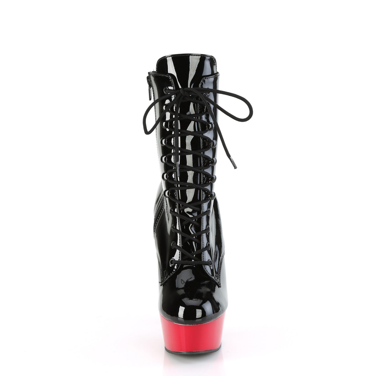 Pleaser DELIGHT-1020 Blk Pat/Red