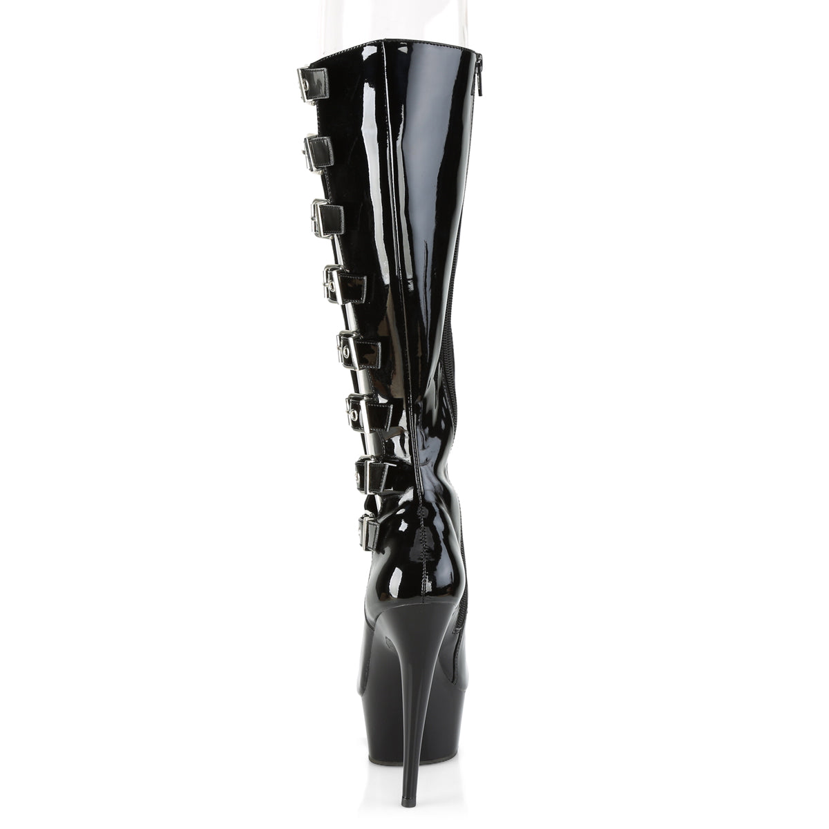 Pleaser Womens Boots DELIGHT-2047 Blk Pat/Blk