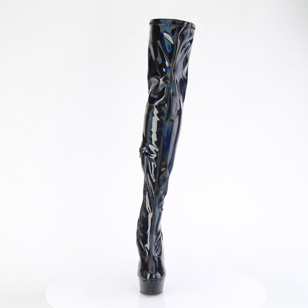 Pleaser DELIGHT-3000hwr blk hologram pat/m