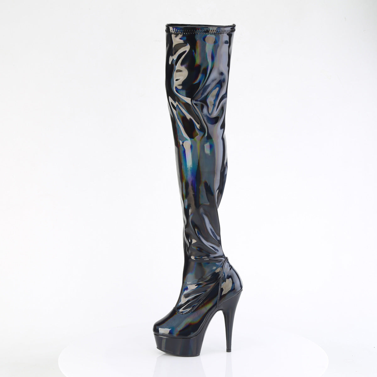 Pleaser DELIGHT-3000hwr blk hologram pat/m