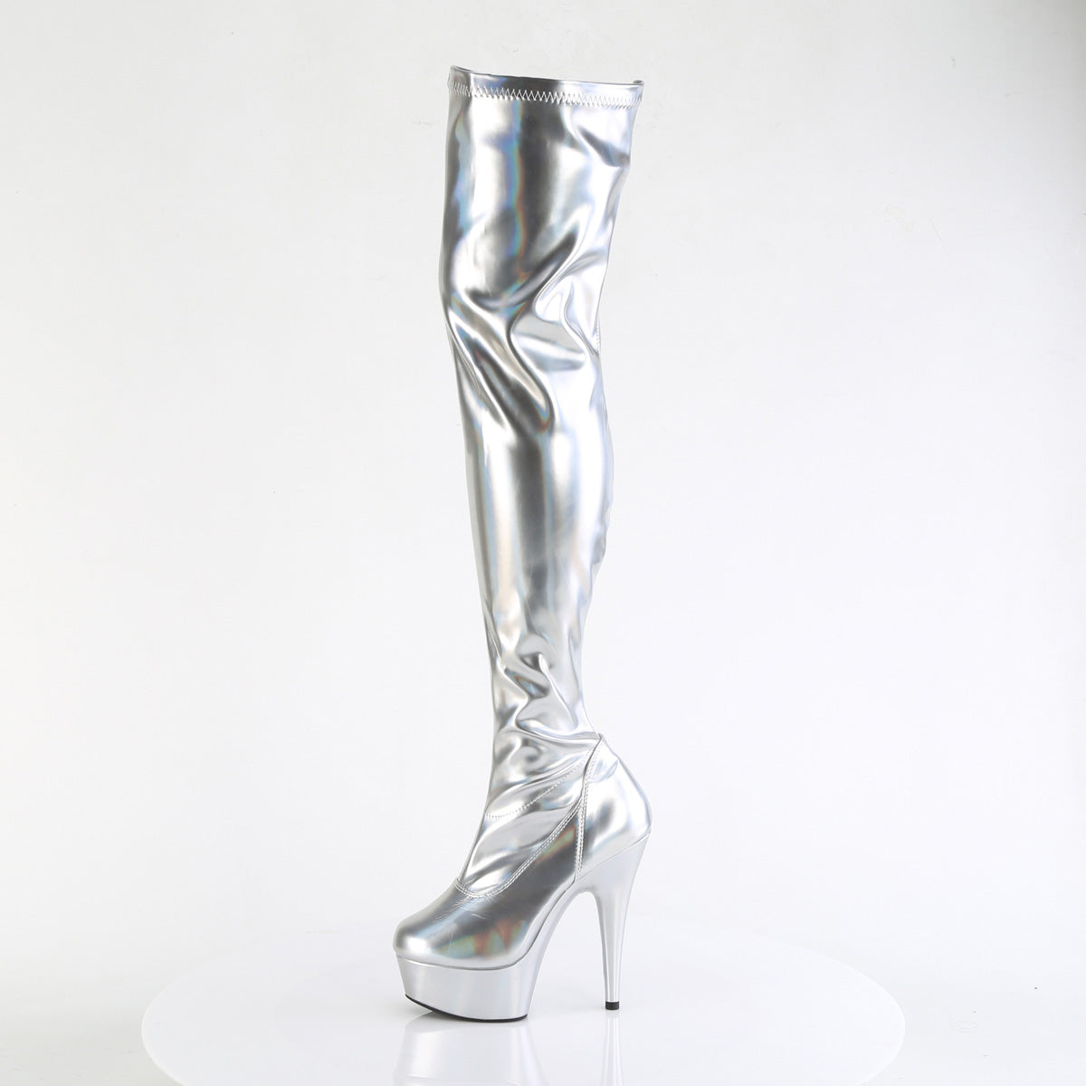 Pleaser DELIGHT-3000HWR SLV Hologram PU/M