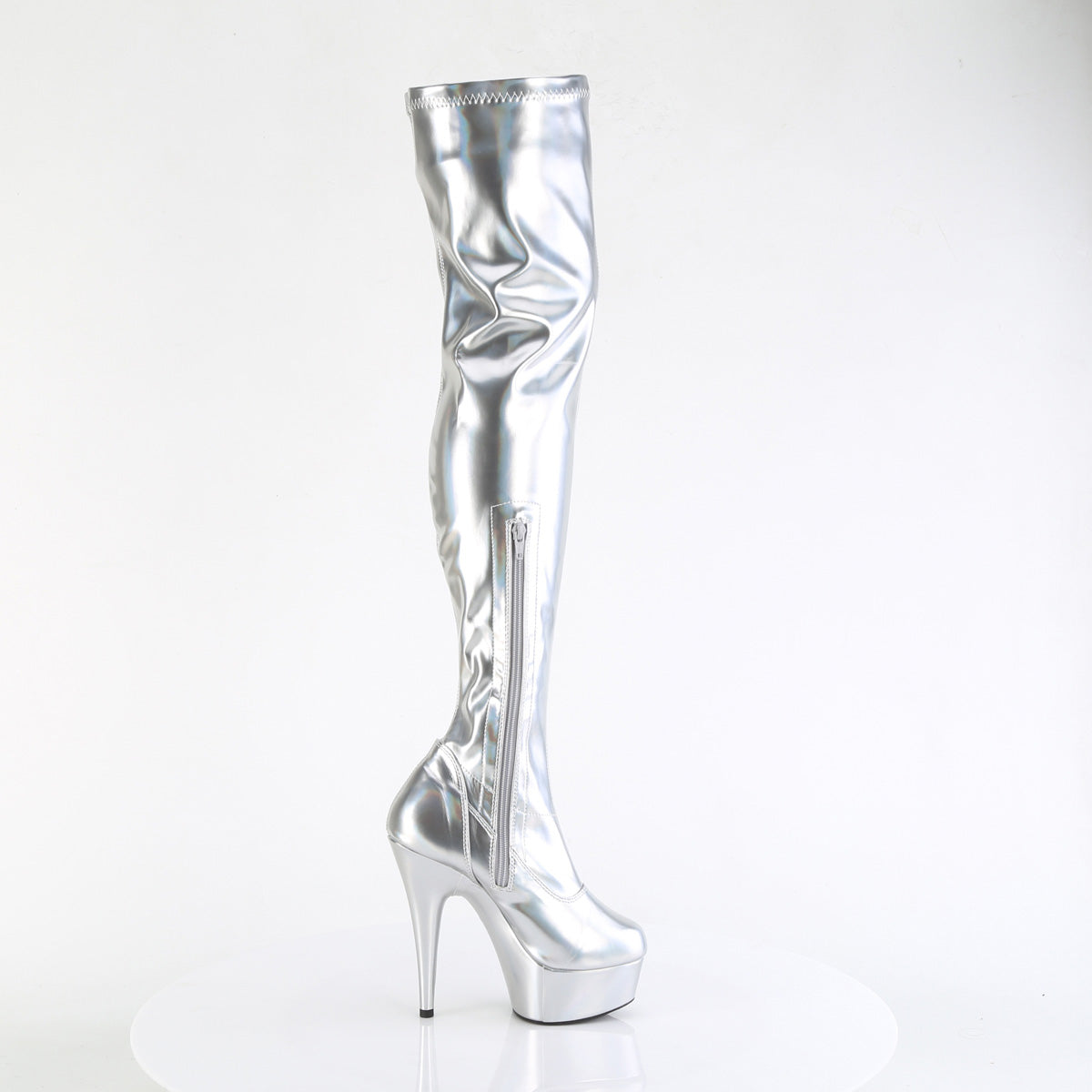 Pleaser DELIGHT-3000HWR SLV Hologram PU/M