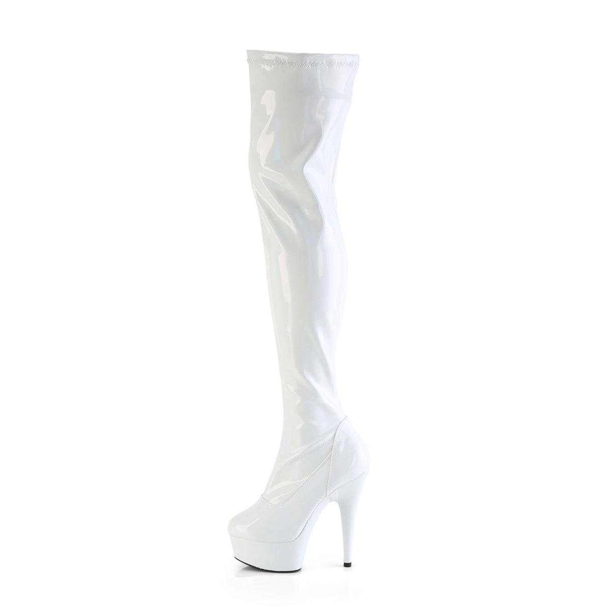 Pleaser DELIGHT-3000HWR Wht Hologram Pat/M