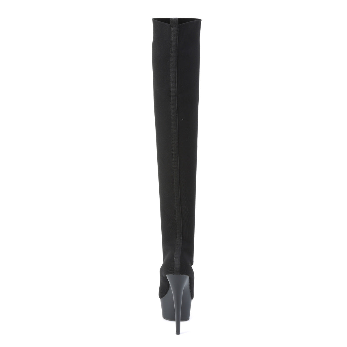 Pleaser Botas de mujer DELIGHT-3002-1 Tela de punto de estiramiento blk / BLK MATE