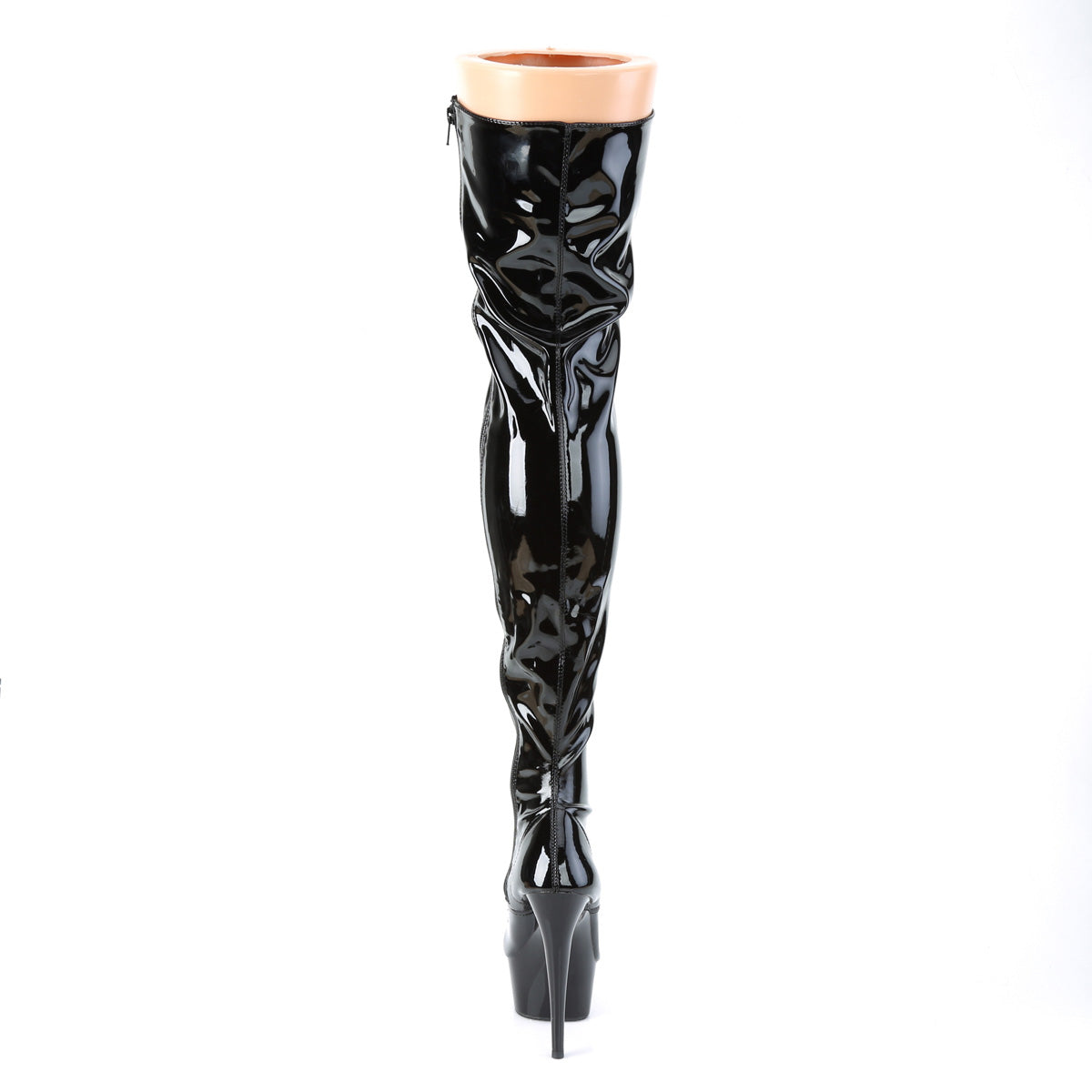 Pleaser Botas de mujer DELIGHT-3023 BLK STR PAT / BLK