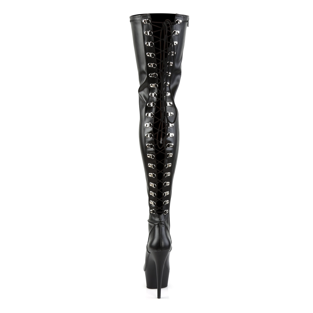 Pleaser Botas de mujer DELIGHT-3063 BLK STR Faux Cuero / BLK