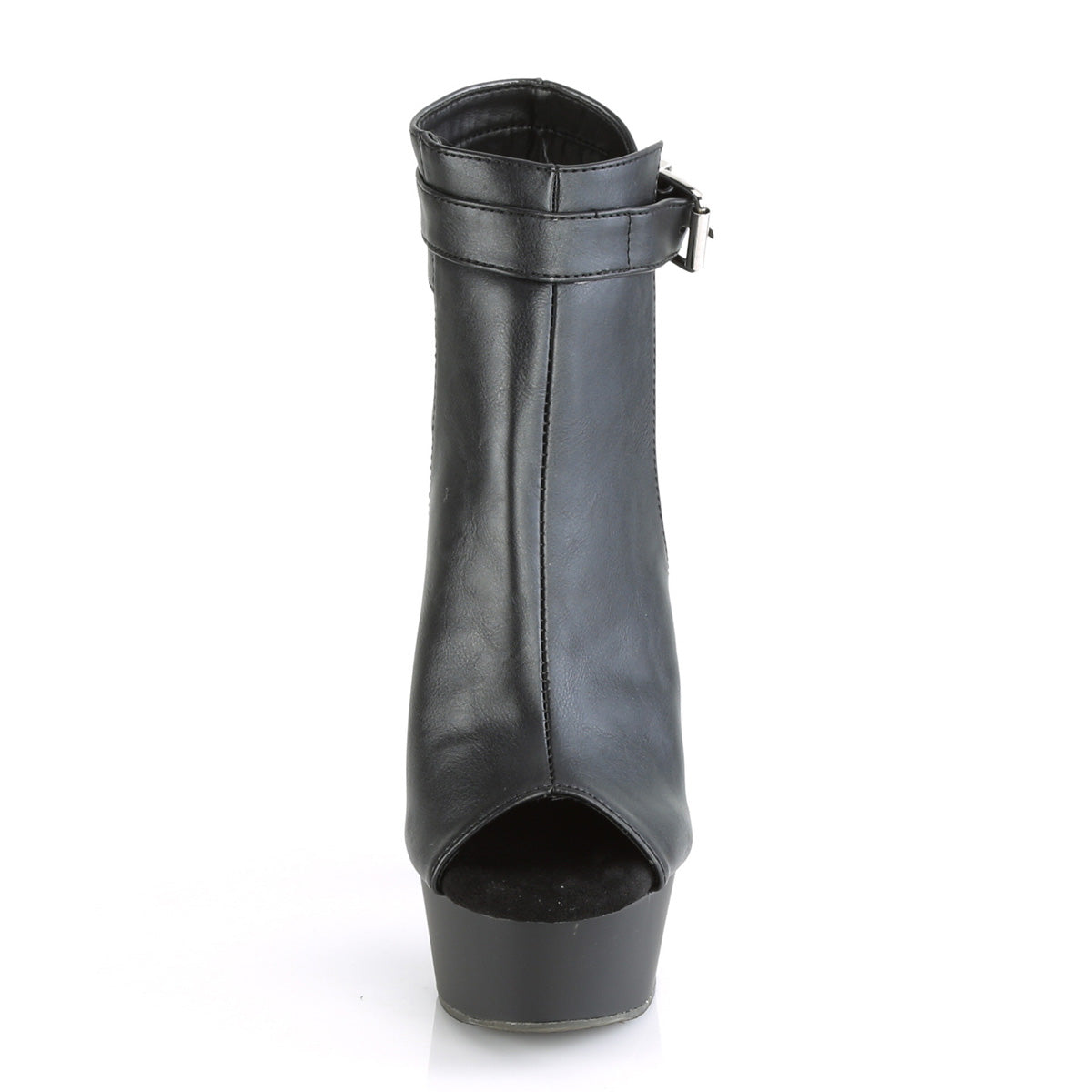 Pleaser Botas de tobillo para mujer DELIGHT-600-10 BLK Faux Cuero / Blk Mate