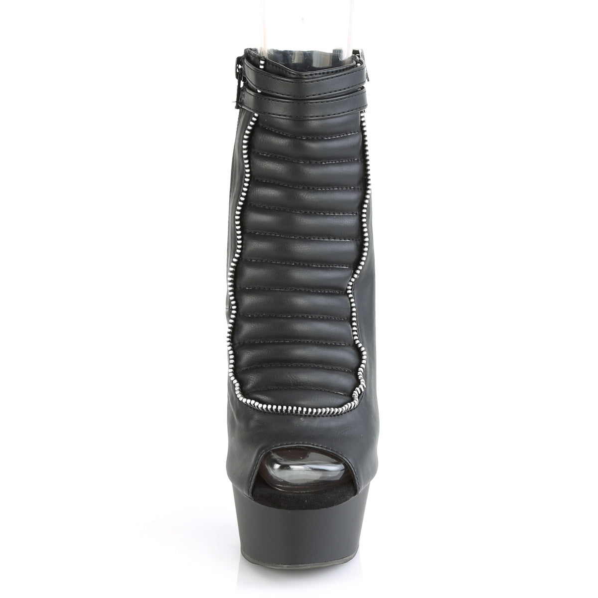 Pleaser Botas de tobillo para mujer DELIGHT-600-18 BLK Faux Cuero / Blk Matte
