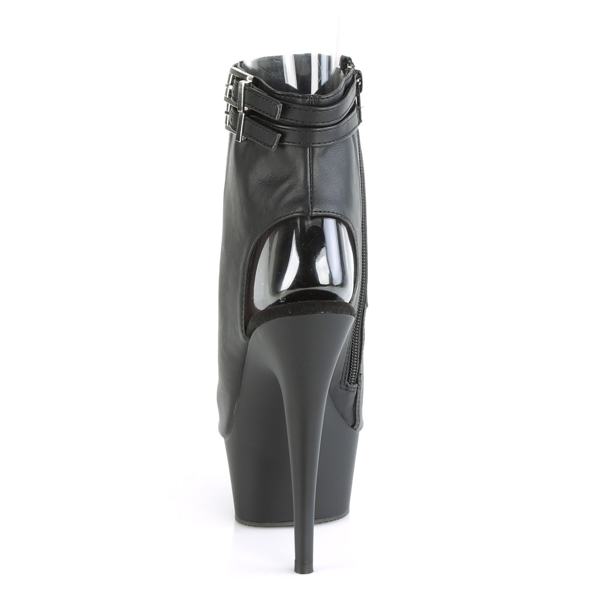 Pleaser Botas de tobillo para mujer DELIGHT-600-18 BLK Faux Cuero / Blk Matte