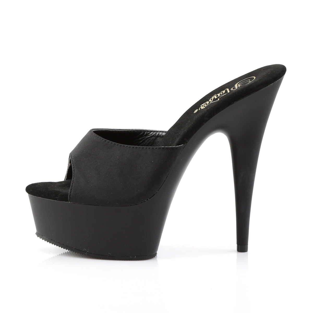 Pleaser Sandalias para mujer DELIGHT-601PS BLK POTOOSOIE / BLK MATE