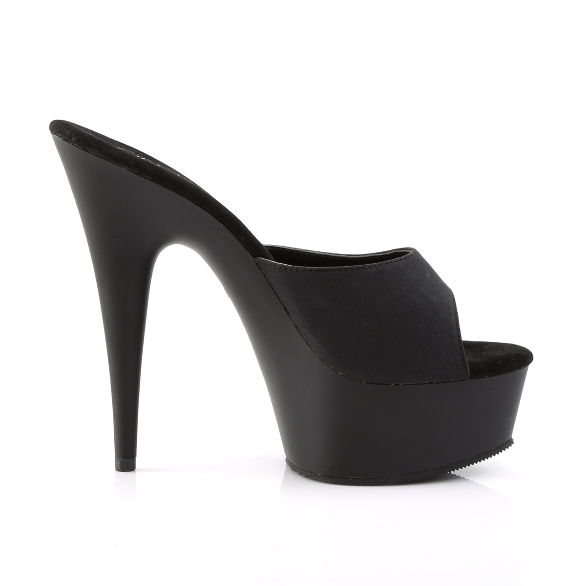 Pleaser Sandalias para mujer DELIGHT-601PS BLK POTOOSOIE / BLK MATE