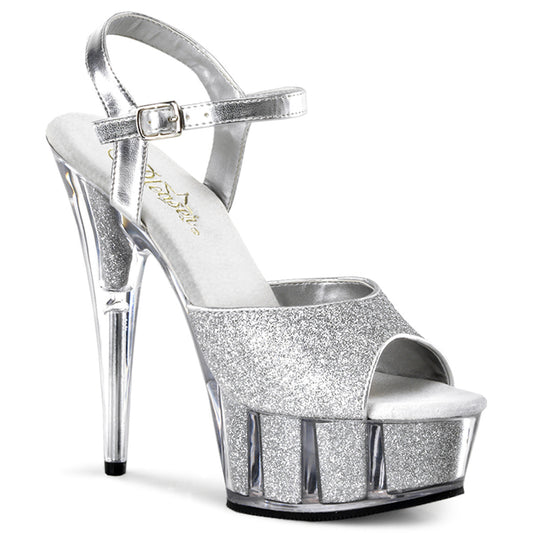 Pleaser Sandalias para mujer DELIGHT-609-5G SLV GLTR / SLV GLTR