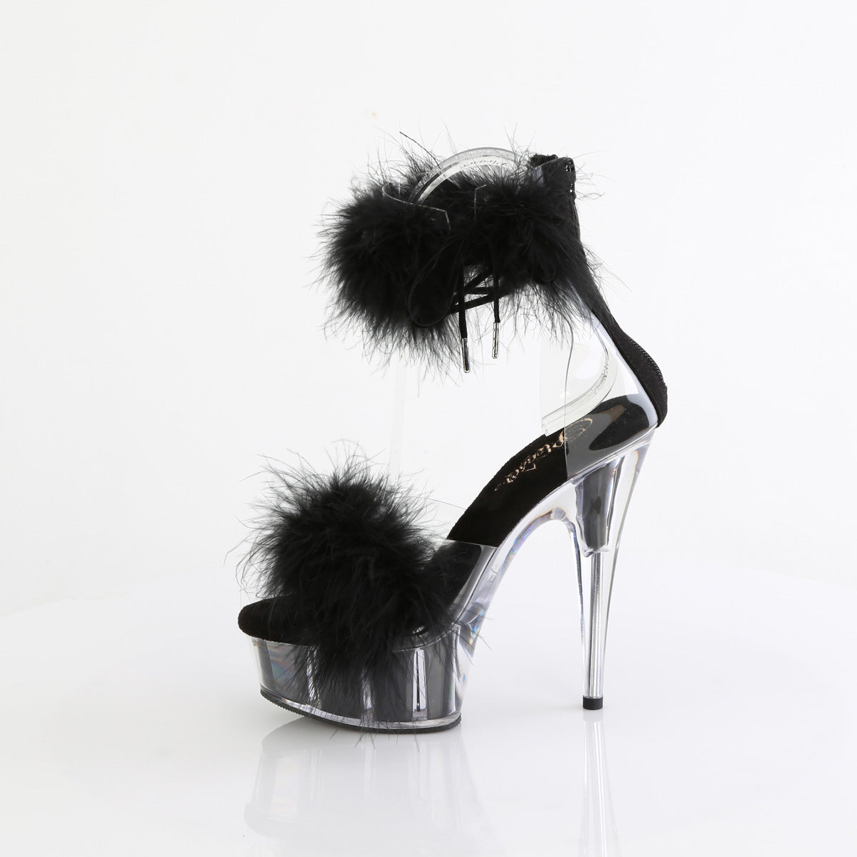 Pleaser DELIGHT-624f CLR-BLK FUR/M