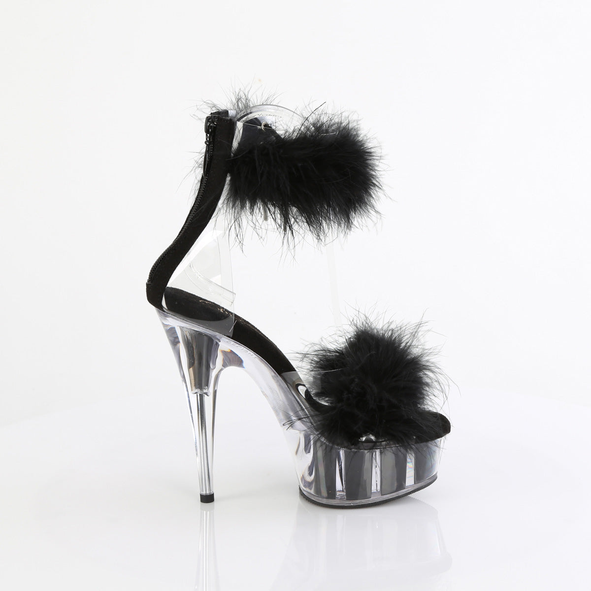 Pleaser DELIGHT-624f CLR-BLK FUR/M