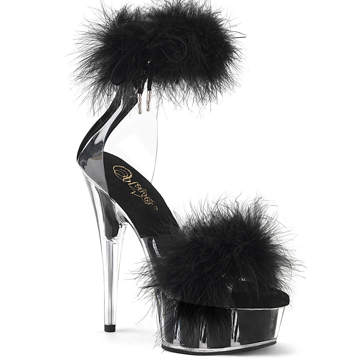 Pleaser DELIGHT-624f CLR-BLK FUR/M