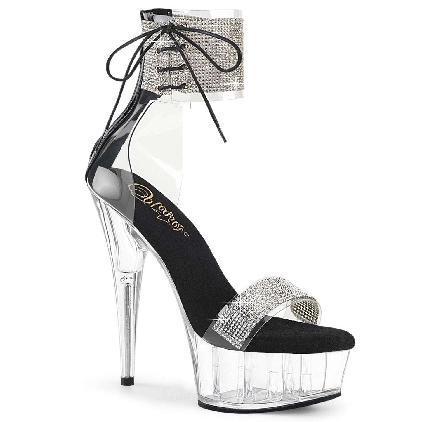 Pleaser DELIGHT-627RS Clr-Blk/Clr