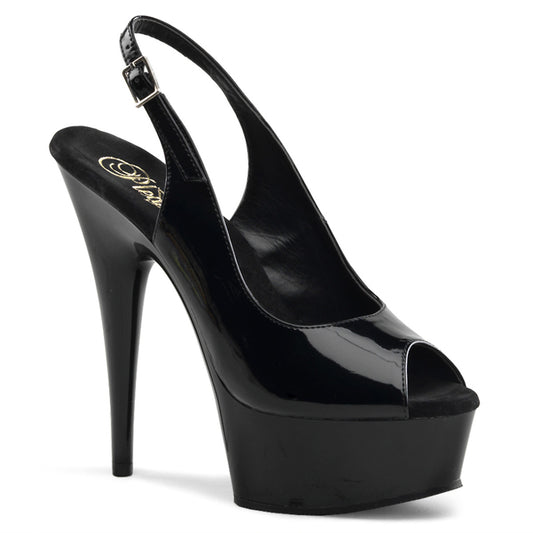 Pleaser Sandalias para mujer DELIGHT-654 BLK / BLK