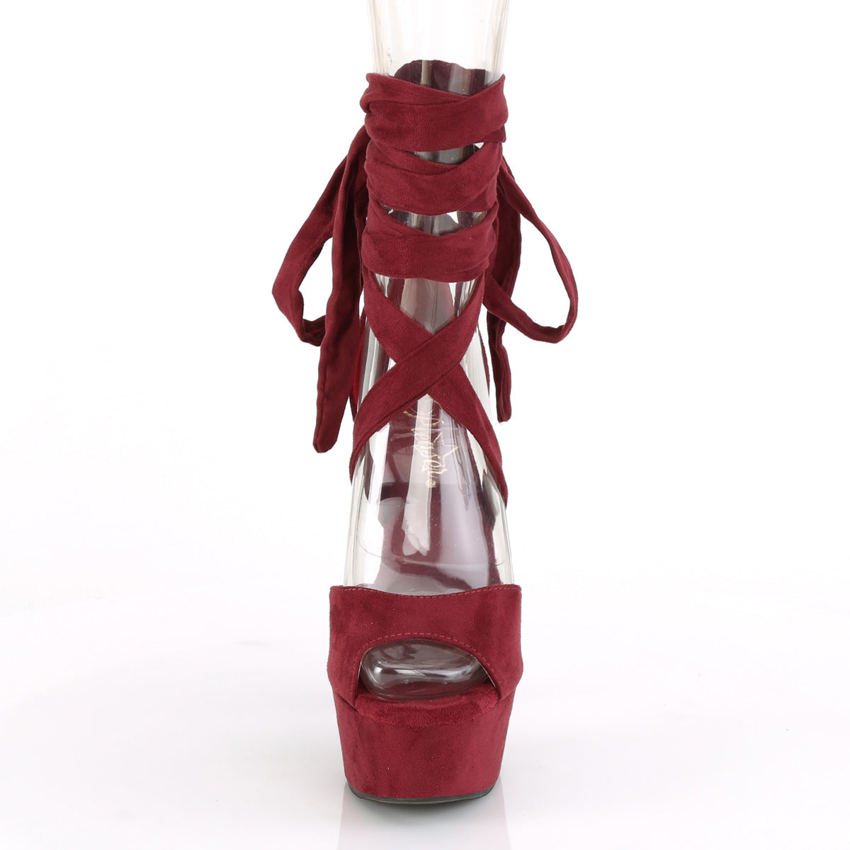 Pleaser Sandalias para mujer DELIGHT-679 Burgundy Faux Suede / Burgundy Faux Suede