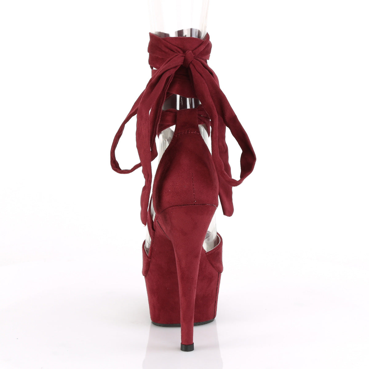 Pleaser Sandalias para mujer DELIGHT-679 Burgundy Faux Suede / Burgundy Faux Suede